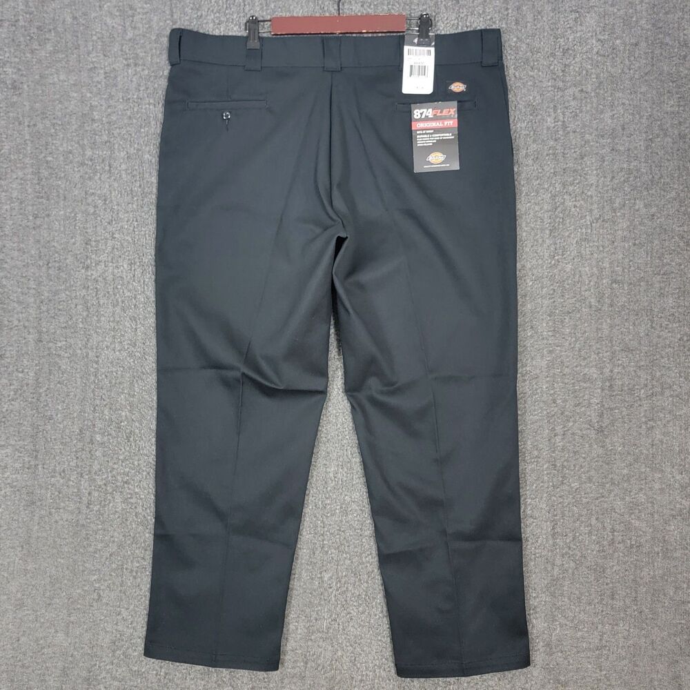 Dickies 874 Flex Original Fit Pants Mens 44x30 Black Work Uniform Bottoms NWT - Picture 8 of 13